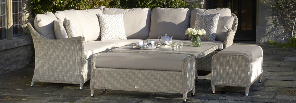 Bramblecrest Monterey Modular Sofa Set with Rising Table & 2 Benches