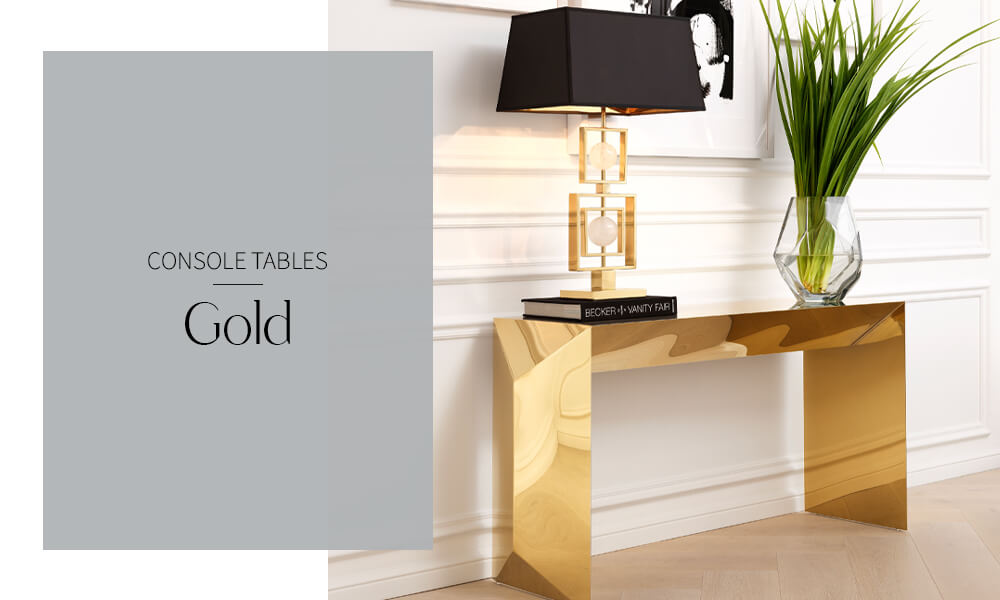 Gold console tables