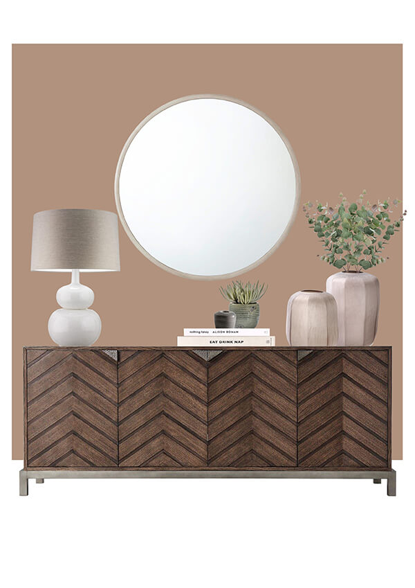 Sideboard styling - Contemporary Rustic