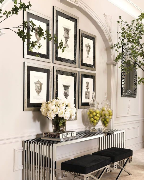 How to Arrange Wall Art Above a Console Table