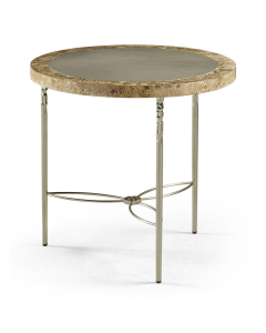 Fulgurite Golden Amber Round Side Table