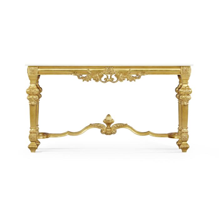 Jonathan Charles Console Table Baroque with Marble Top 1