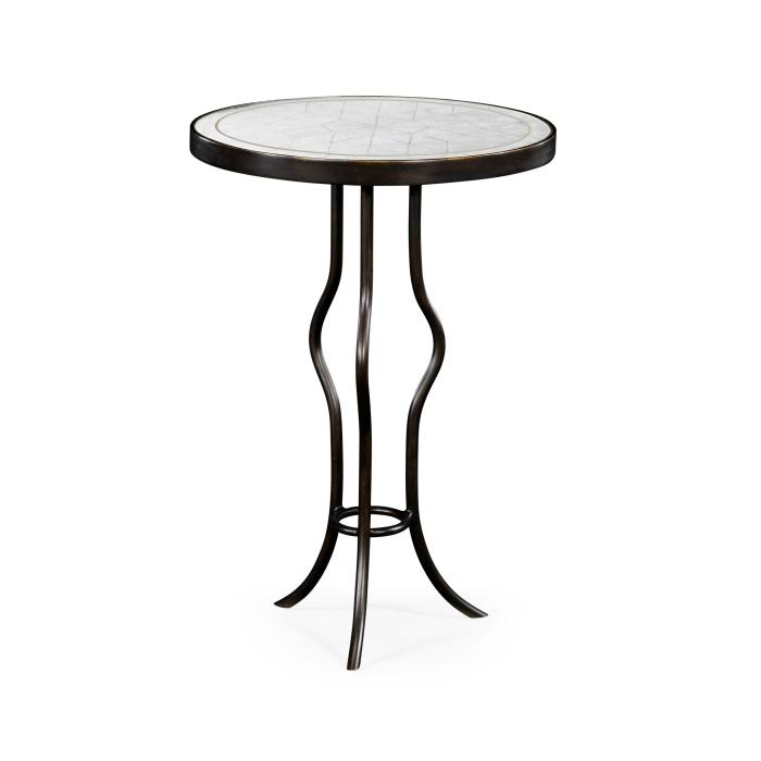 Jonathan Charles Round Accent Table Contemporary - Bronze 3
