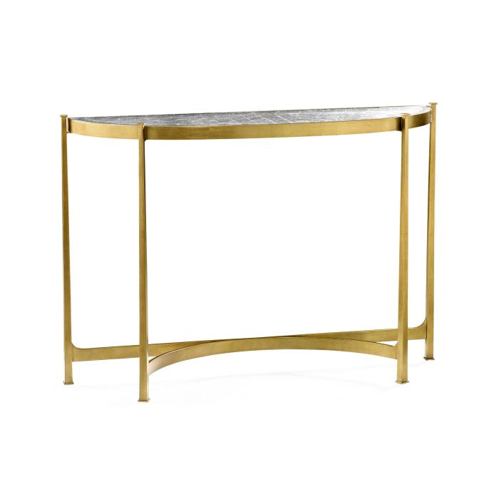 Jonathan Charles Large Demilune Console Table Contemporary - Gilded 5