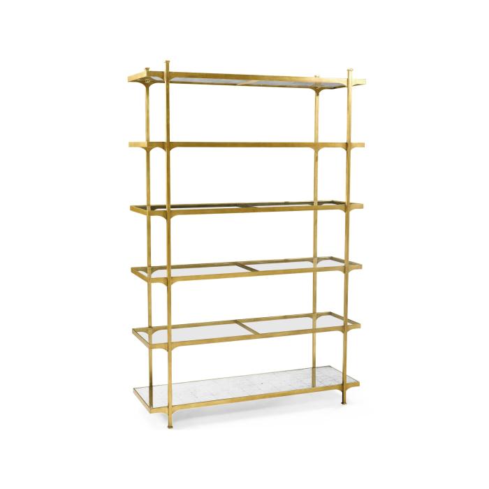 Jonathan Charles Wide Etagere Contemporary Six-Tier - Gilded 1