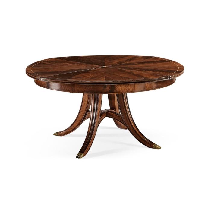 Jonathan Charles Round Extending Dining Table Georgian with Self-storing Leaves 150 - 187cm 12