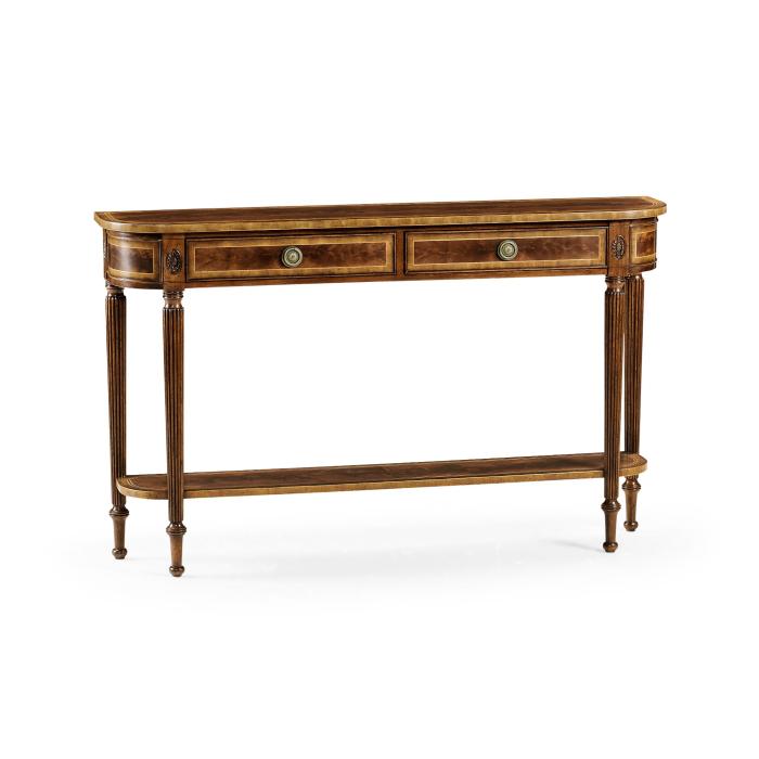 Jonathan Charles Narrow Console Table Classic Regency with Under Tier 6