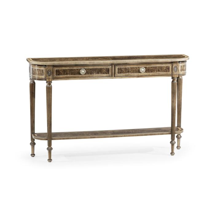Jonathan Charles Narrow Console Table Classic Regency with Under Tier - Bleached 8