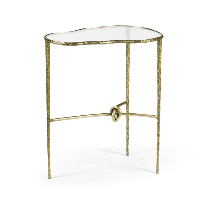 Jonathan Charles Lamp Table Hammered - Brass 8