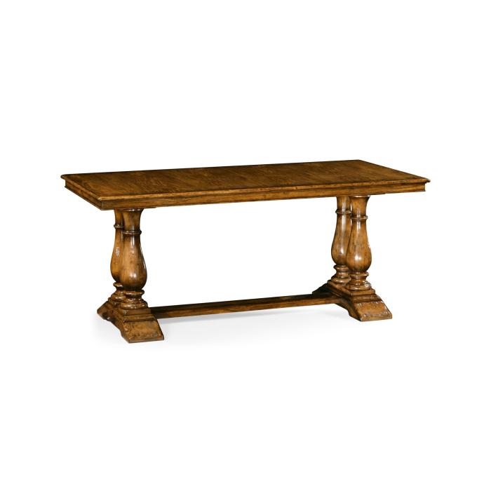 Jonathan Charles Dining Table Rustic with Pedestal Base - Walnut 5
