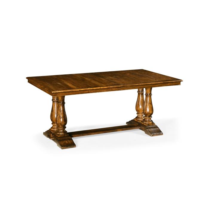 Jonathan Charles Extending Refectory Dining Table Rustic - Country Walnut 180 - 240cm 2