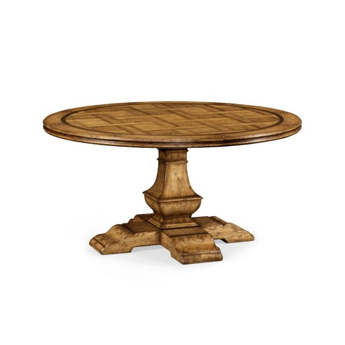 Jonathan Charles Round Dining Table in Brown Chestnut - Medium 1