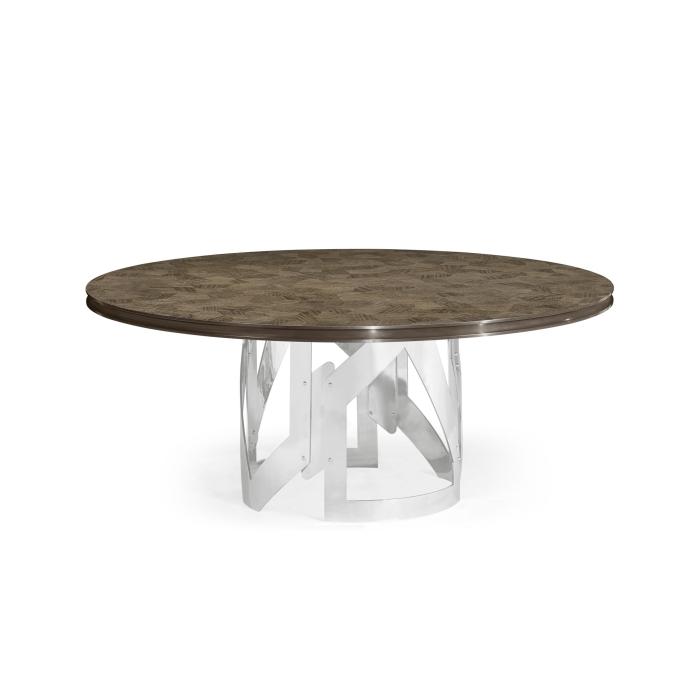 Jonathan Charles Round Dining Table in Grey Eucalyptus - Large 5
