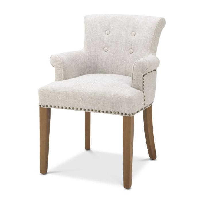 Eichholtz Key Largo Dining Chair with Arms in Off White 1