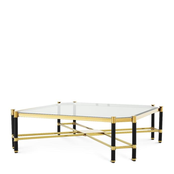 Eichholtz Florence Coffee Table with Glass Top in Gold 1