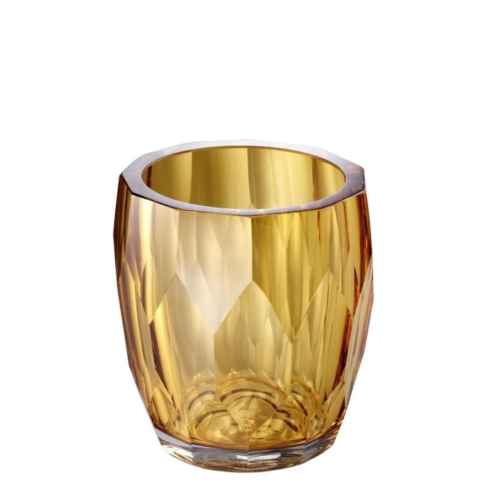Eichholtz Cut Glass Vase Marquis yellow 1