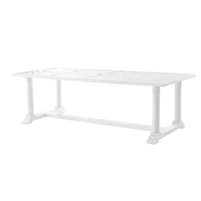 Eichholtz Bell Rive Rectangular Outdoor Dining Table in White 1