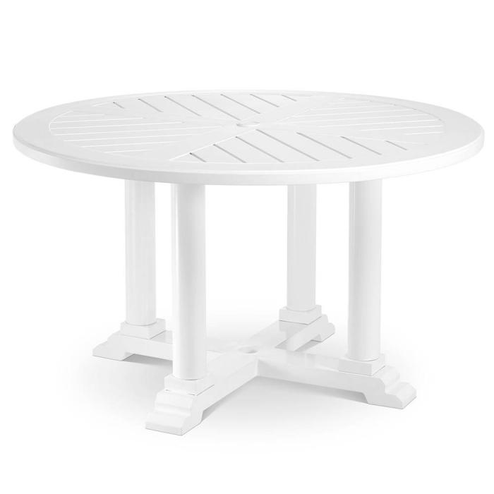 Eichholtz Bell Rive Small Round Outdoor Dining Table in White 1