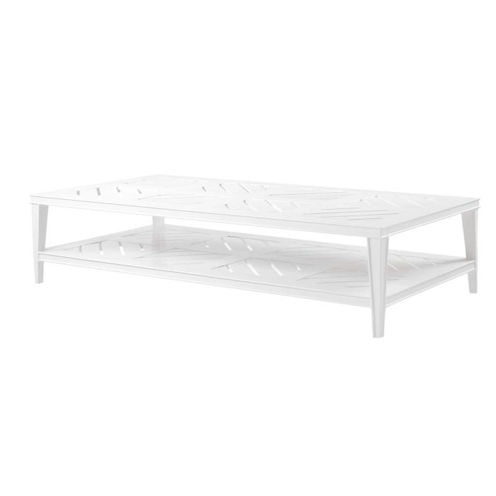 Eichholtz Bell Rive Rectangular Outdoor Coffee Table in White 1