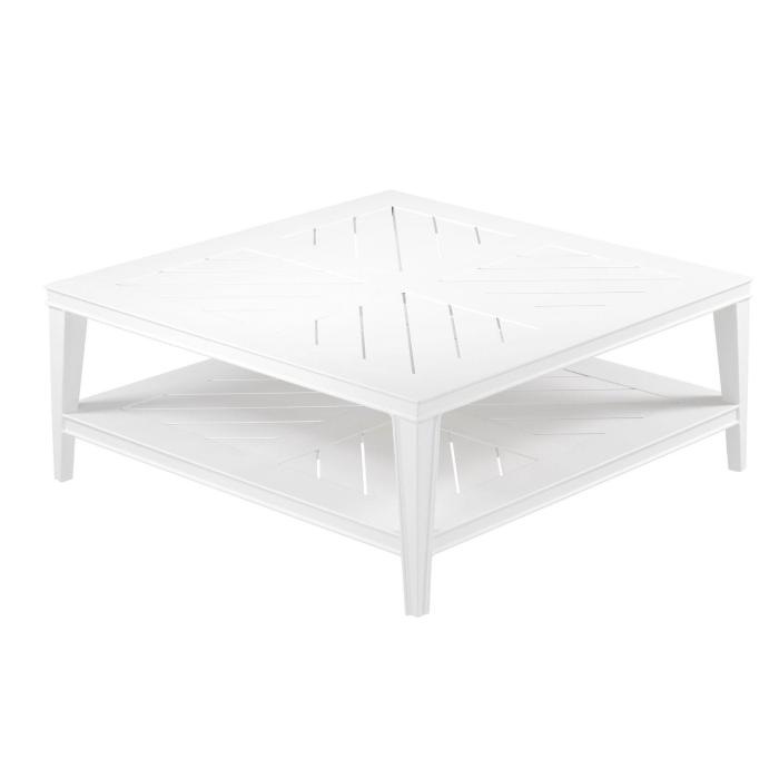 Eichholtz Bell Rive Square Outdoor Coffee Table in White 1