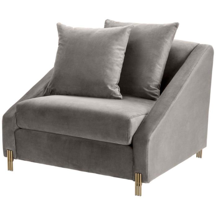 Eichholtz Candice Accent Chair - Grey Velvet 1
