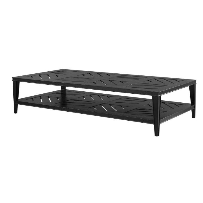 Eichholtz Bell Rive Rectangular Outdoor Coffee Table in Black 1