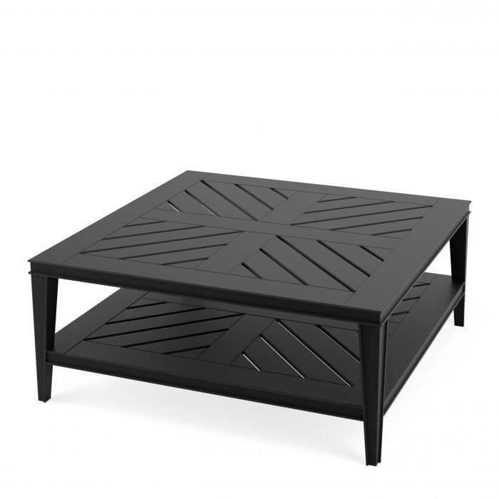 Eichholtz Bell Rive Square Outdoor Coffee Table in Black 2