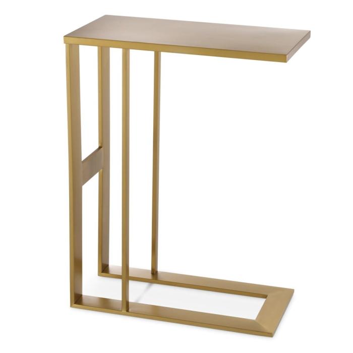 Eichholtz Side Table Pierre Brushed Brass Finish 1