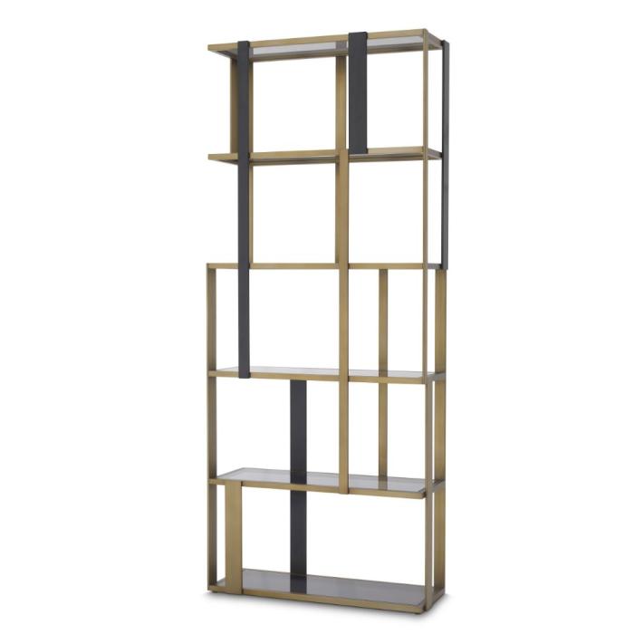 Eichholtz Clio Shelving Unit in Brushed Brass 1