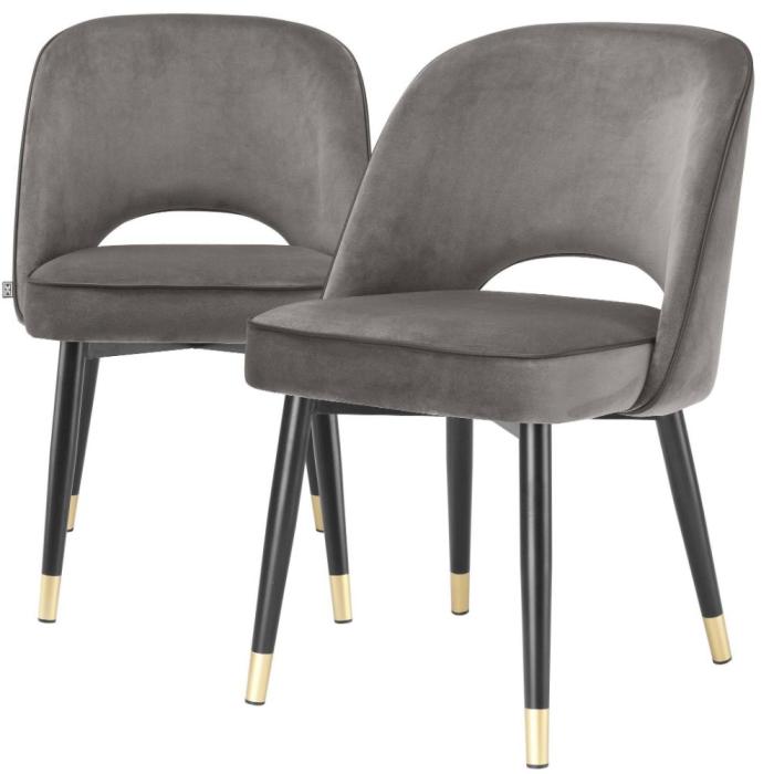 Eichholtz Cliff Dining Chairs Set of 2 - Grey 1
