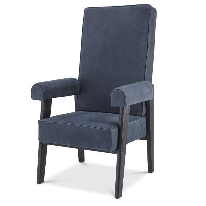 Eichholtz Milo High Back Chair in Blue 1