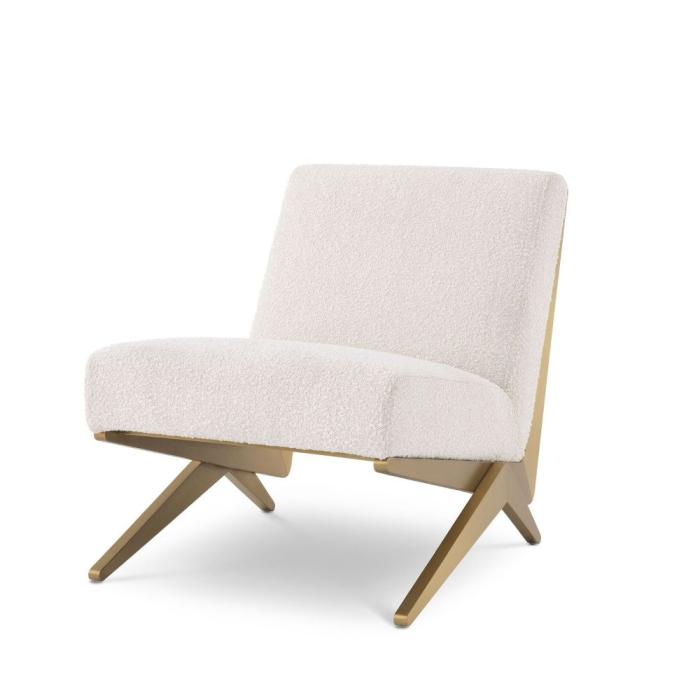 Eichholtz Fico Chair in Cream Boucle 1