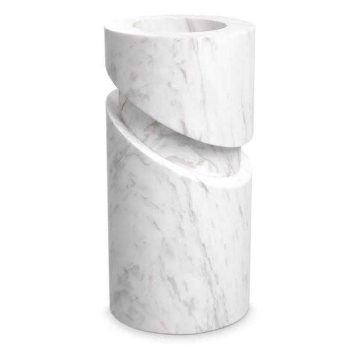Eichholtz Object Angelica honed white marble 1