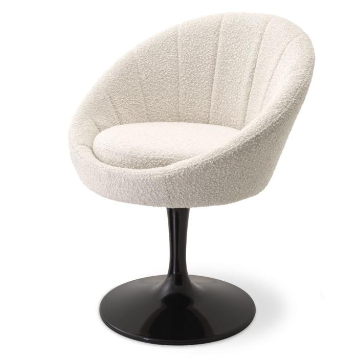 Eichholtz O'Neill Dining Chair in Boucle Cream 1