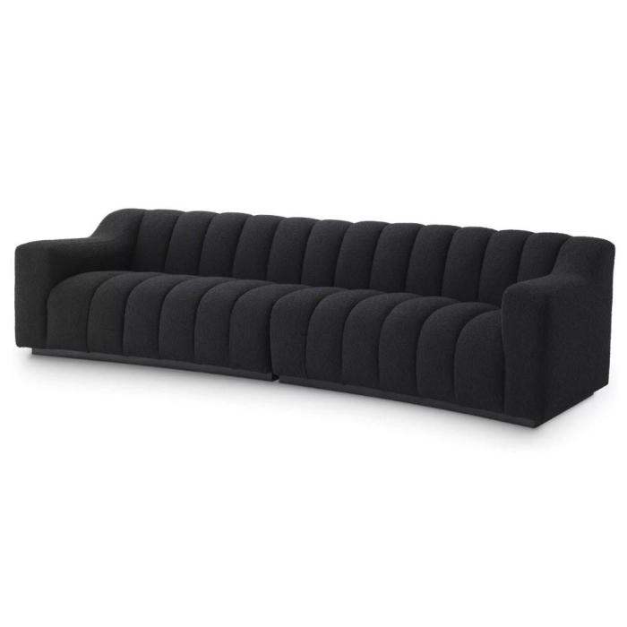 Eichholtz Kelly Large Sofa in Black Boucle 1