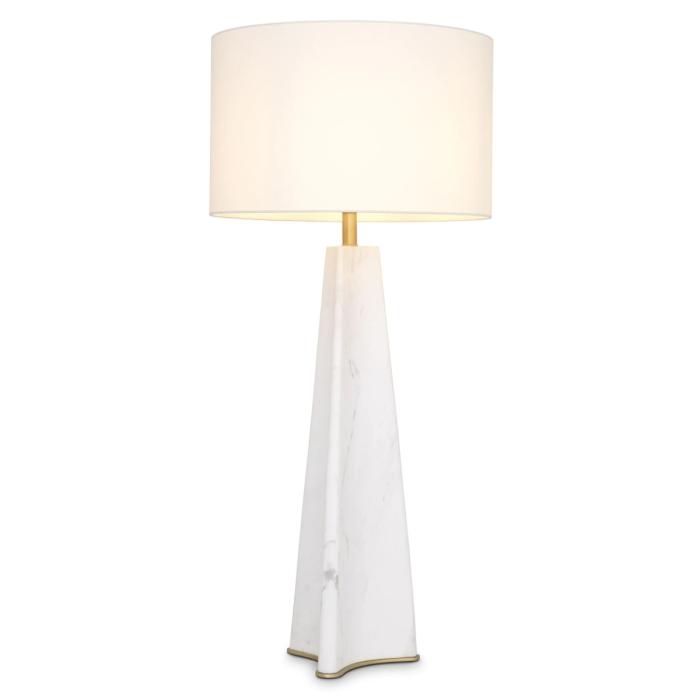 Eichholtz Table Lamp Benson | Honed White Marble 1