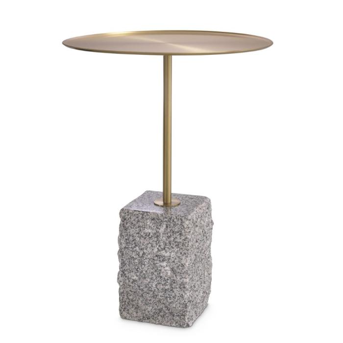 Eichholtz Cole Side Table in Grey Granite 1