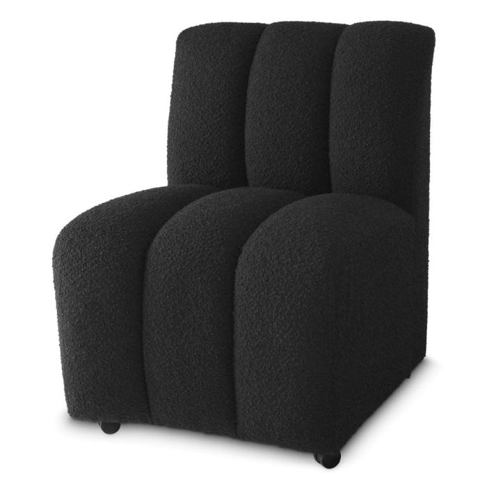 Eichholtz Kelly Dining Chair in Black Boucle 1