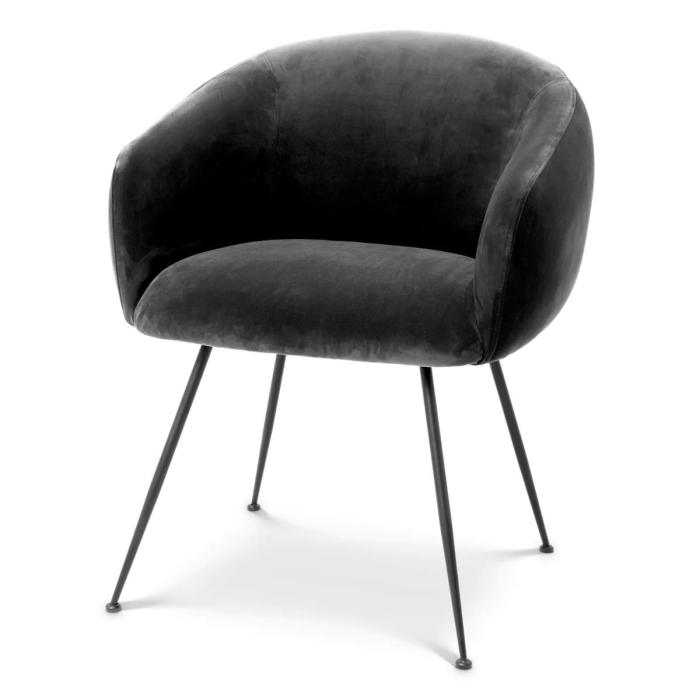 Eichholtz Dining Chair Elbury |Savona Dark Grey Velvet 1