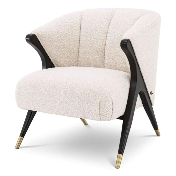 Eichholtz Pavone Chair in Boucle Cream 1