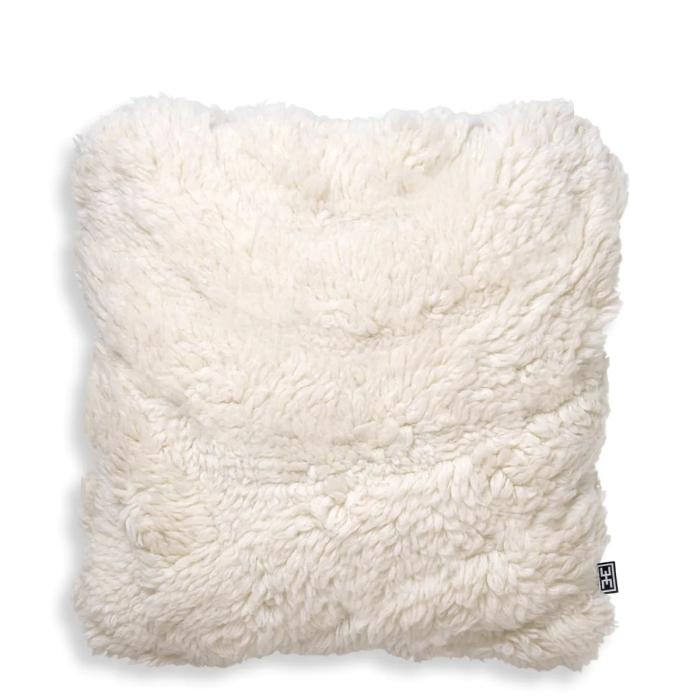 Eichholtz Wool Mix Fluffy Cushion Andres in Ivory - Small 1