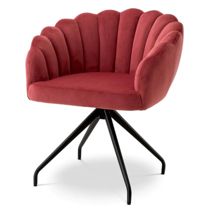 Eichholtz Dining Chair Luzern savona faded red velvet 1
