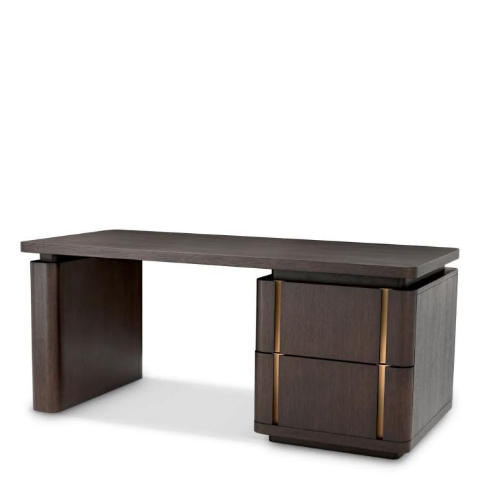 Eichholtz Desk Modesto Mocha Oak Veneer 1