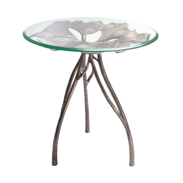 Eichholtz Vintage Brass & Glass Side Table Poseidon  1
