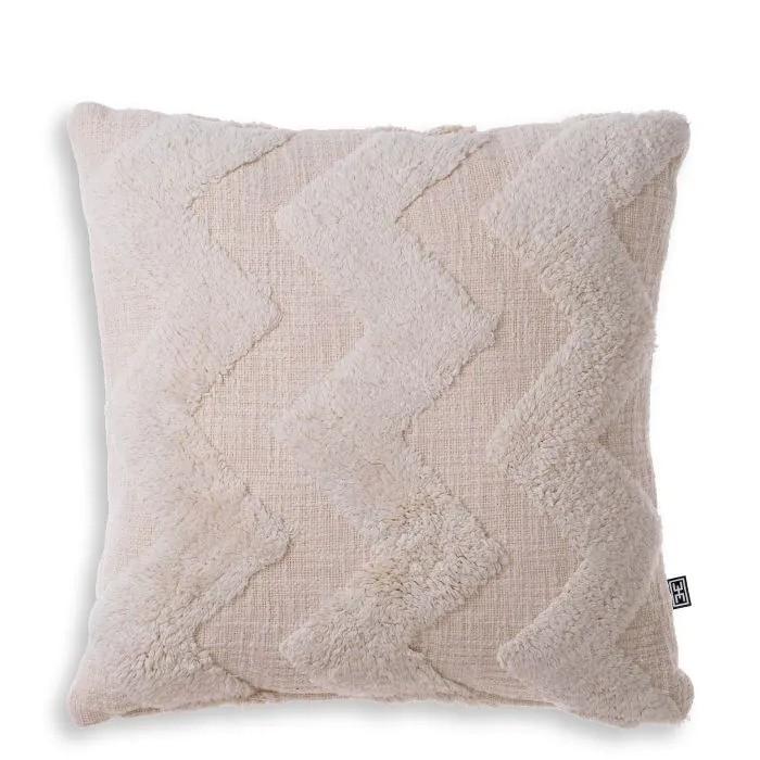 Eichholtz Cotton Cushion Mynos with Fleece Detailing Off White - Small 1