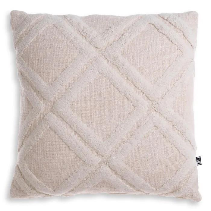 Eichholtz Cotton Cushion Maris with Fleece Detail Off White - Large 1
