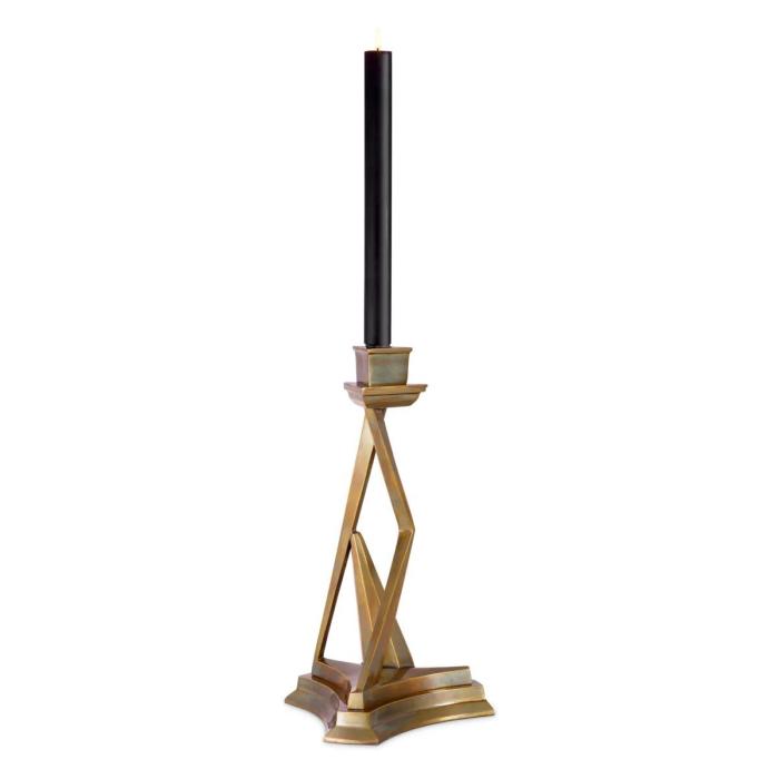 Eichholtz Candle Holder Fiesole in Vintage Brass Finish 1