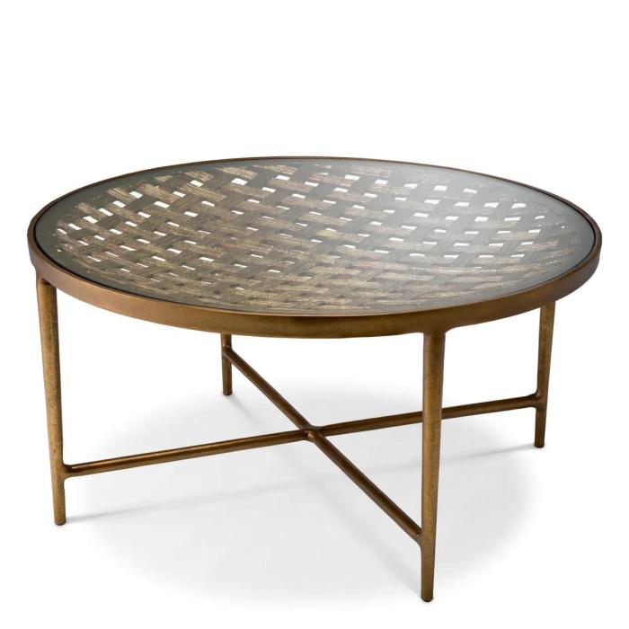 Eichholtz Coffee Table Sorrento in Antique Brass Finish 1
