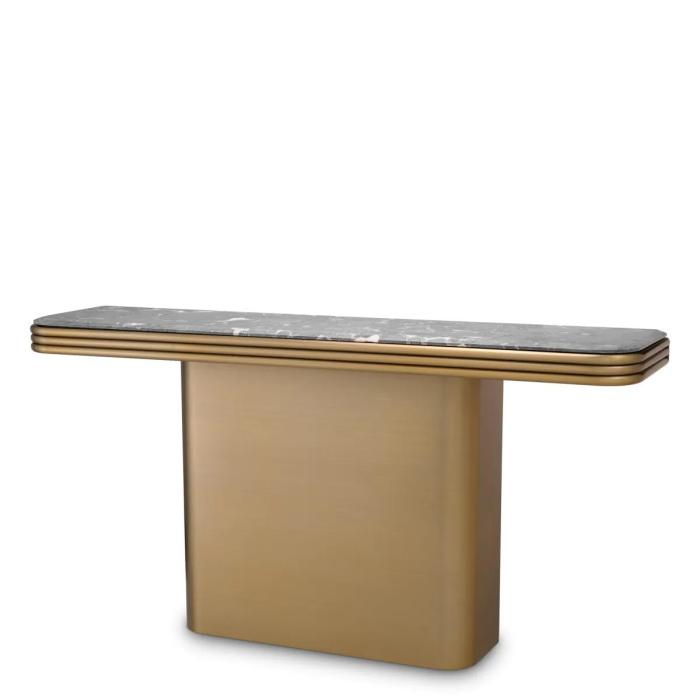 Eichholtz Console Table Claremore in Brushed Brass Finish 1