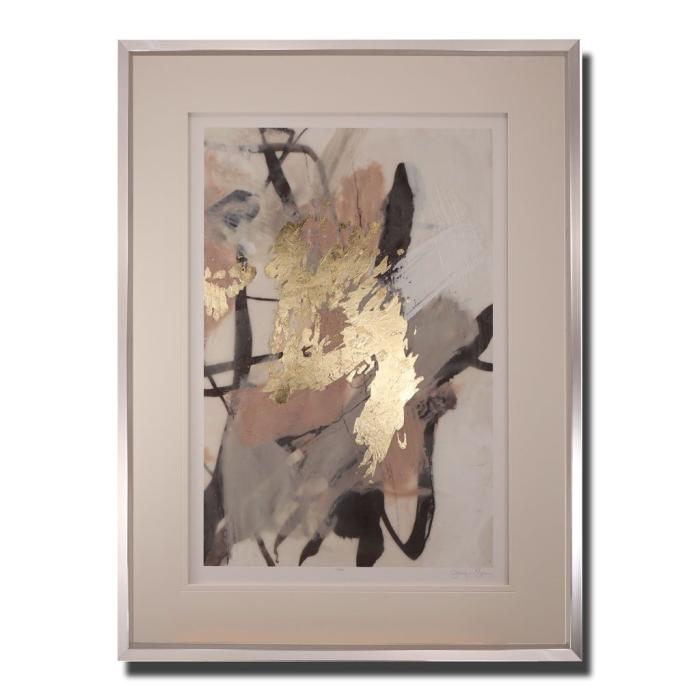 Pavilion Art Golden Blush II - Framed Print 79w x 104h cms 1